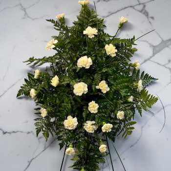 White Carnation Standing Spray