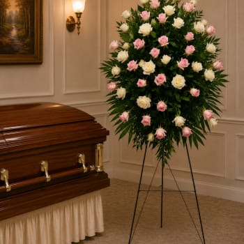 K644 Gentle Rose Easel Spray
