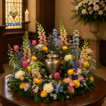 K616 Colors of Comfort Urn Wreath