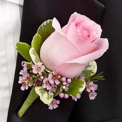 Pink Boutonniere