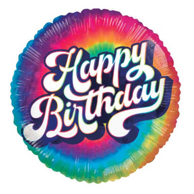 17" Groovy Happy Birthday Mylar