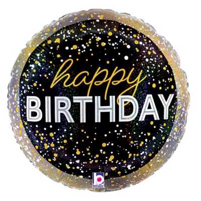 Happy birthday Glitter Holographic Mylar