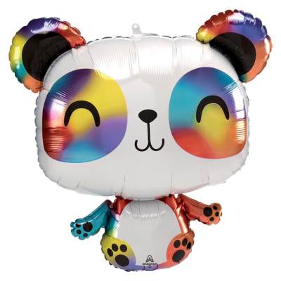 24" Rainbow Panda Mylar