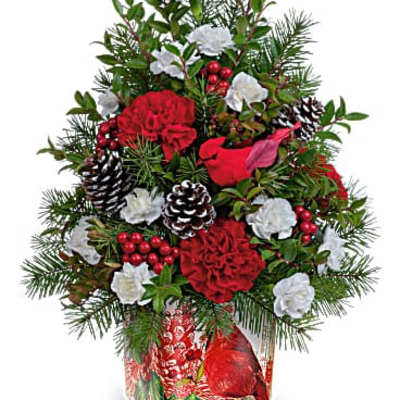 Teleflora's Cardinal In Flight Tree