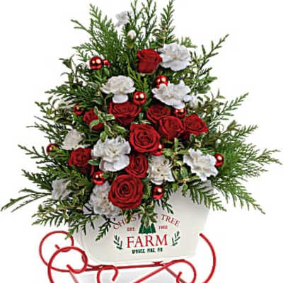 Teleflora's Joyful Holiday Tree Bouquet