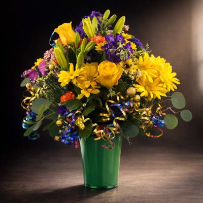 Fireworks in a Vase with a Butterfly