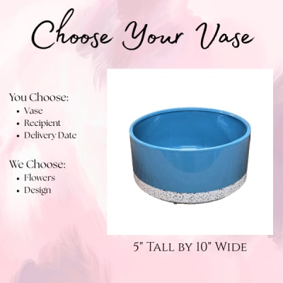Blue Centerpiece Pot - Choose Your Vase
