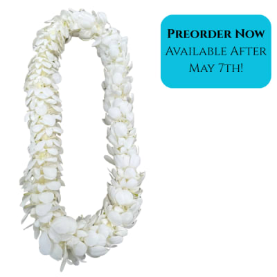 Double White Orchid Lei