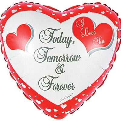 18" Today, Tomorrow, & Forever Mylar