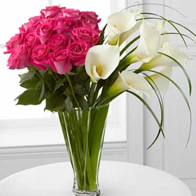 Lucky Lady Roses and Calla Lilies, by Donya's Florals