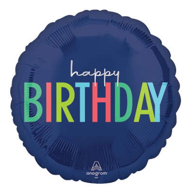 18" Modern Happy Birthday Mylar