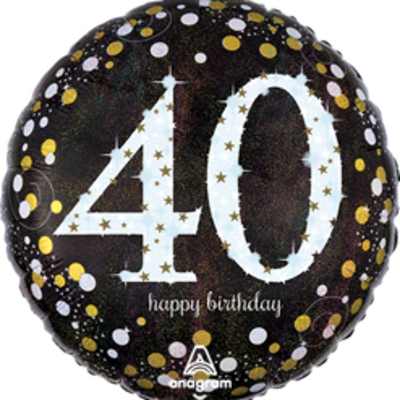 18" 40th Birthday Mylar