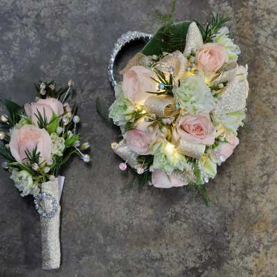 Festival of Lights Boutonniere And Wristlet Set