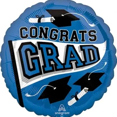 Blue Congrats Grad Mylar Balloon