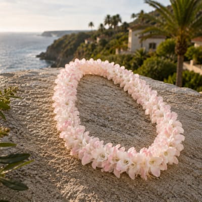 Pink Orchid Lei