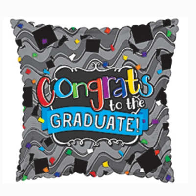 Black & Grey Congrats to the Graduate Mylar