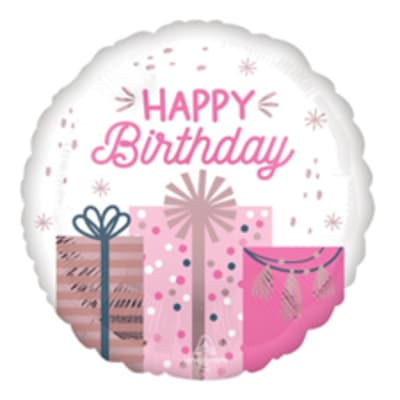 17" Happy Birthday Presents Mylar