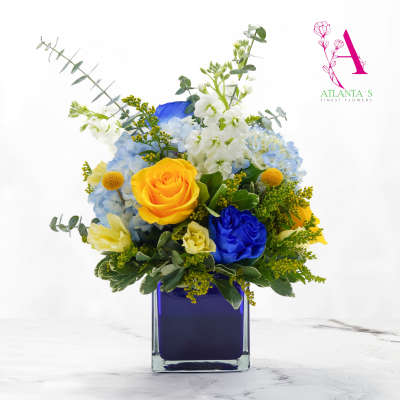 Blue & Gold Radiance Bouquet