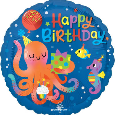 Happy Birthday Sea Mylar
