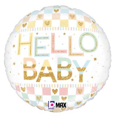 Hello Baby Patterned Mylar