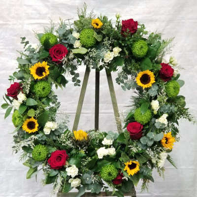 Radiant Sunflower Wreath