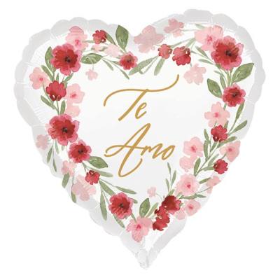36" Te Amo Floral Jumbo Mylar