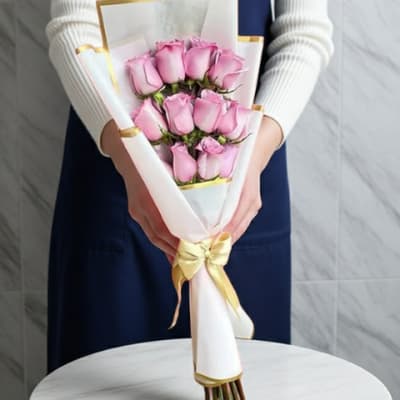 Pink Wrapped Bouquet