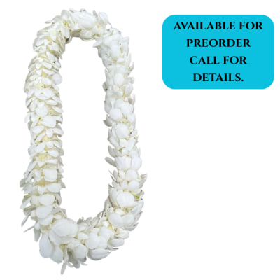 Double White Orchid Lei
