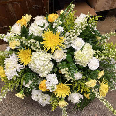 Two tone casket spray ( read description)