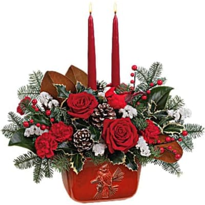 Teleflora's Christmas Classic Centerpiece