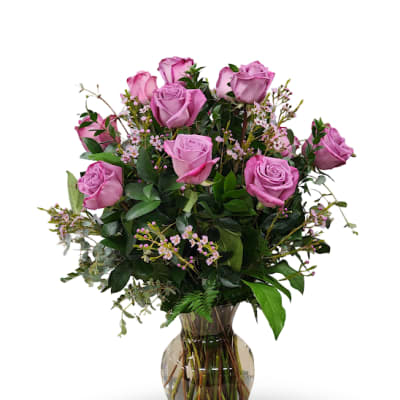 Long Stem Dozen Lavender Roses