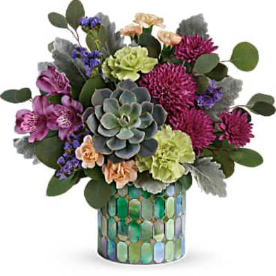 Teleflora's Marvelous Mosaic Bouquet (only pink mosaic available at this time)