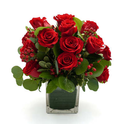 24 premium red roses