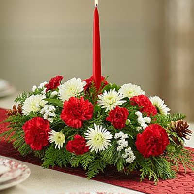 Red & white Christmas-Centerpiece