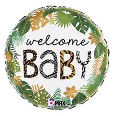 18" Jungle Welcome Baby Mylar