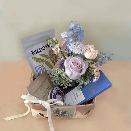 Blue Velvet Basket