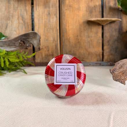 Voluspa Mini Crushed Candy Cane Tin Candle