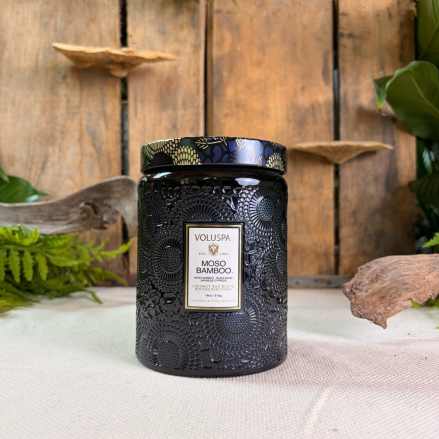 Voluspa Moso Bamboo Large Glass Jar Candle 18 oz