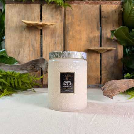 Voluspa Santal Vanille Large Glass Jar Candle 18 oz