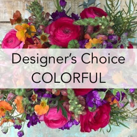Colorful mixed bouquet with pink, purple, and orange flowers