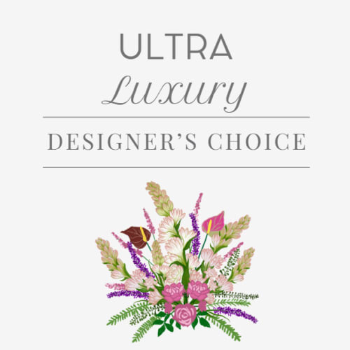 Designer’s choice floral graphic with pink and purple flowers