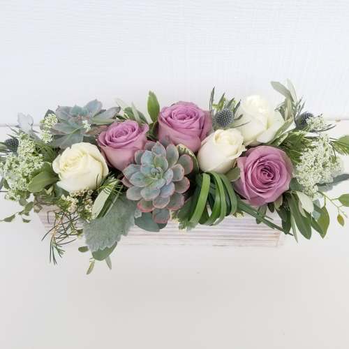 Purple & White Rose Box