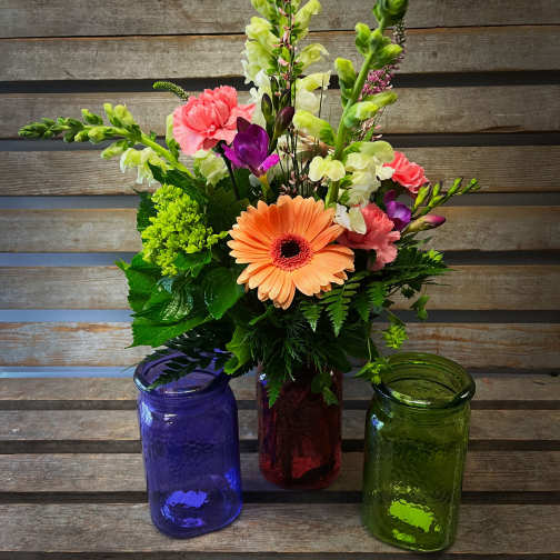 Easter springy mason jar