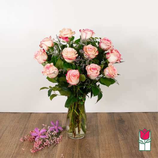 Beretania's Medium Stem Rose Arr - Pink (Hue Varies)