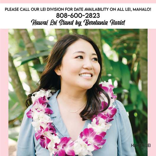 Paradise Triple Orchid Lei (Purple And White) (Pick Up & Shipping Only)