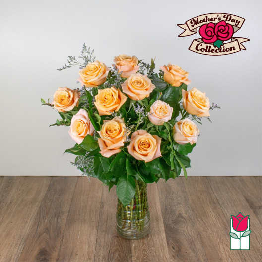 Beretania's Medium Stem Rose Arr - Peach
