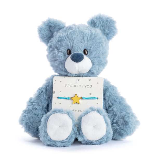Plush- Proud of You Turquoise Bear 8"