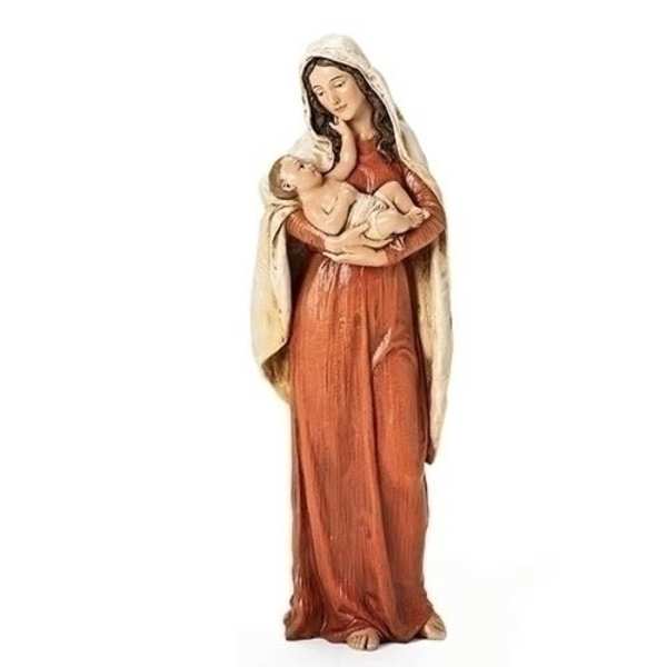 Religious statue of a woman holding a child