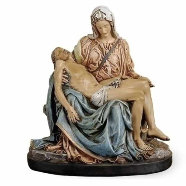 RELIGIOUS GIFTS- SCULPTURE - COLORED PIETA FIGURE RENAISSANCE COLLECTION
