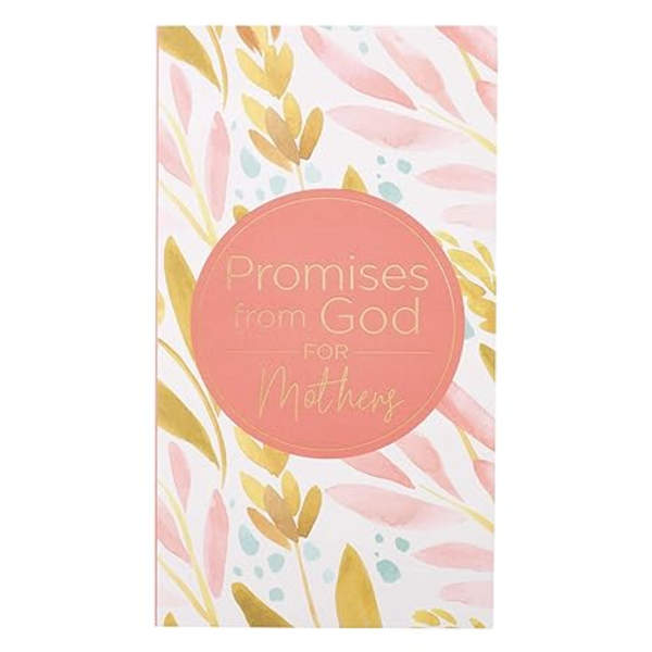 Mother's Day card with pastel floral pattern and coral circle text
